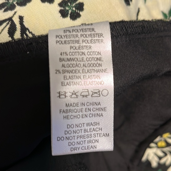 NWT Anthropologie Current Air Daisy Floral Embroidered Slim Straight Pants M - Picture 8 of 9